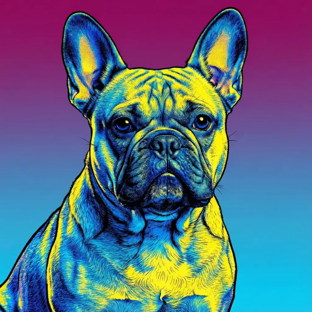 French Bulldog pop art