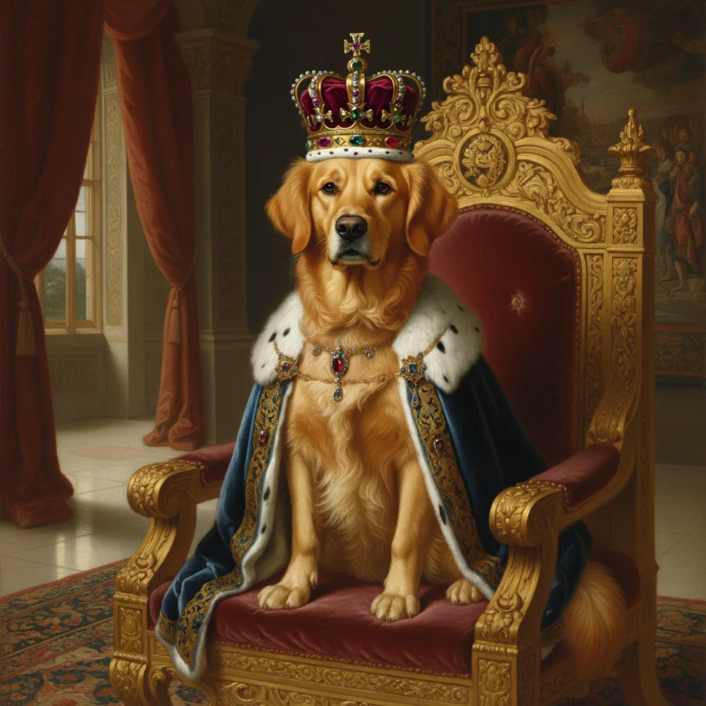 Golden Retriever royal portrait