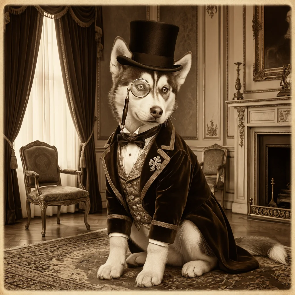 Siberian Husky royal portrait